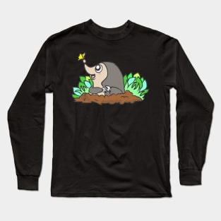 Mole Gardener Animal Funny Garden Gift Cool Long Sleeve T-Shirt